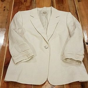 Cremieux sparkle cream blazer